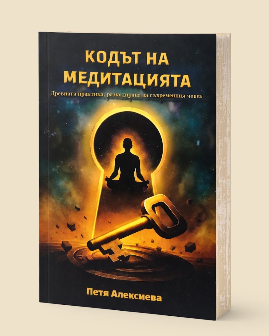 Книгата „Кодът на Медитацията“ с магнитна разделител